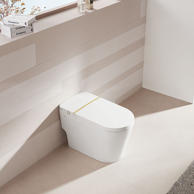 Knob Control Ceramic Modern Smart Toilet , Siphonic jet Intelligent Toilet Bowl