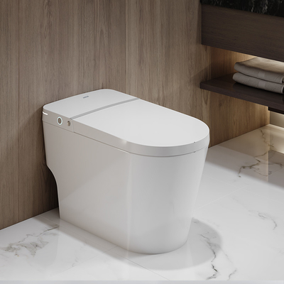 Knob Control Ceramic Modern Smart Toilet , Siphonic jet Intelligent Toilet Bowl